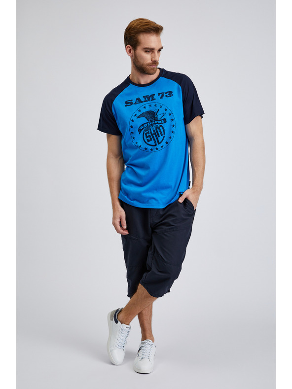 Sam 73 Μπλε ανδρικό μπλουζάκι SAM 73 Jordan