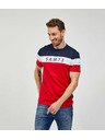 Sam 73 Μπλε και κόκκινο ανδρικό t-shirt SAM 73 Kavix
