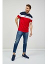 Sam 73 Μπλε και κόκκινο ανδρικό t-shirt SAM 73 Kavix