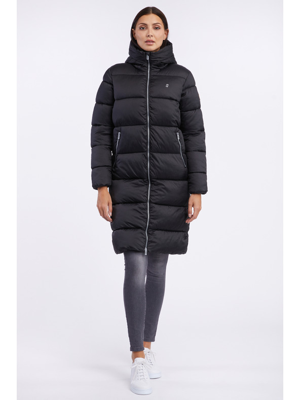 Sam 73 Μαύρο γυναικείο χειμερινό καπιτονέ παλτό SAM 73 Hedvika