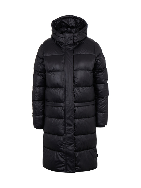 Sam 73 Μαύρο γυναικείο χειμερινό υπερμεγέθες καπιτονέ παλτό SAM 73