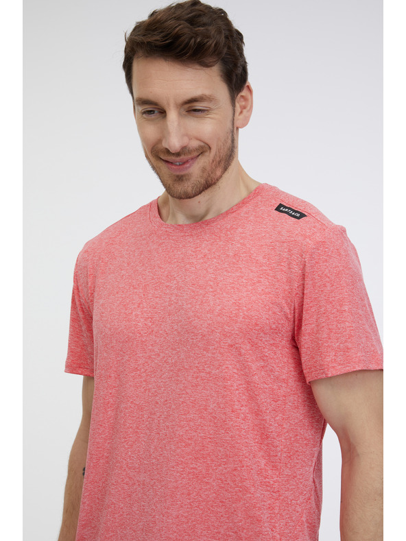 Sam 73 Κοραλλί ανδρικό ριγέ t-shirt SAM 73 Fortunato