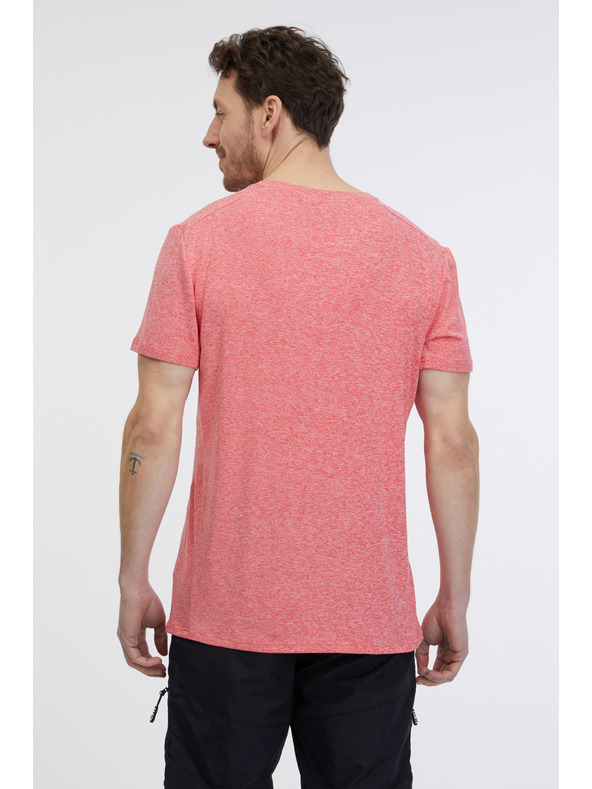 Sam 73 Κοραλλί ανδρικό ριγέ t-shirt SAM 73 Fortunato