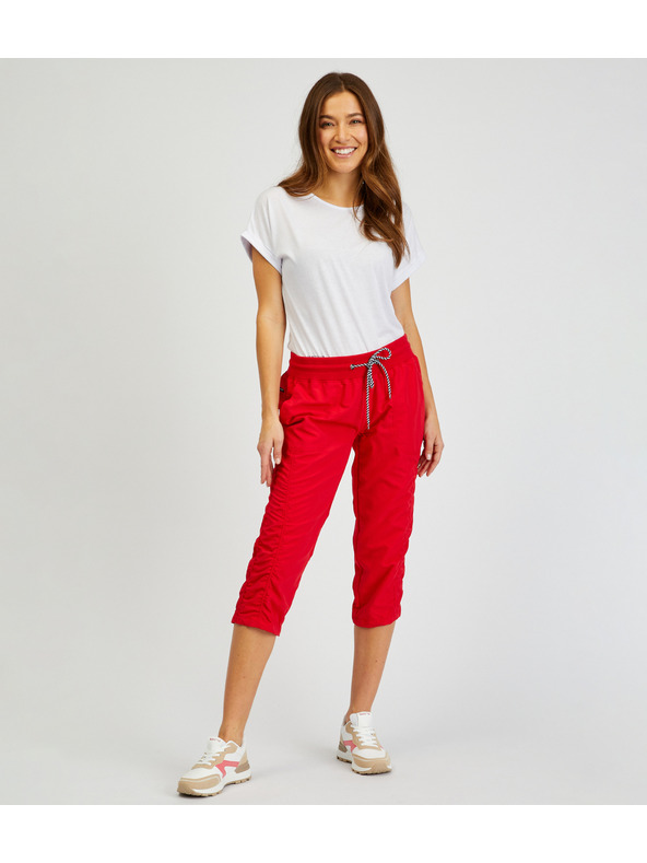 Sam 73 Κόκκινο γυναικείο παντελόνι τριών τετάρτων SAM 73 Lynx