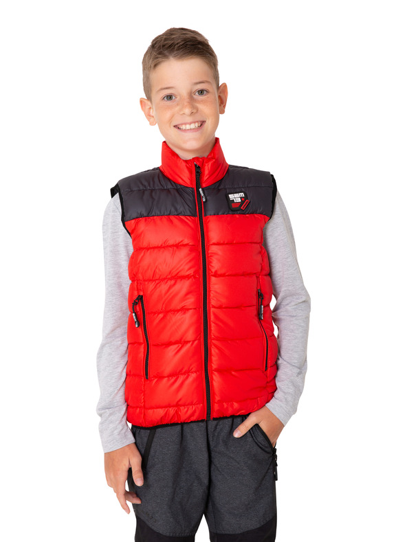 Sam 73 Μαύρο και κόκκινο αγορίστικο καπιτονέ γιλέκο SAM 73 Roger