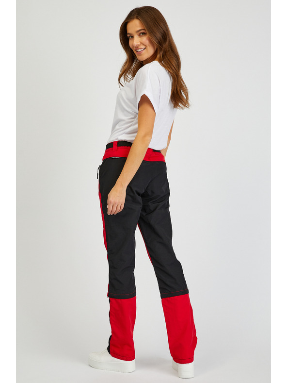 Sam 73 Μαύρο και κόκκινο γυναικείο παντελόνι με αποσπώμενο πόδι SAM73 Aries