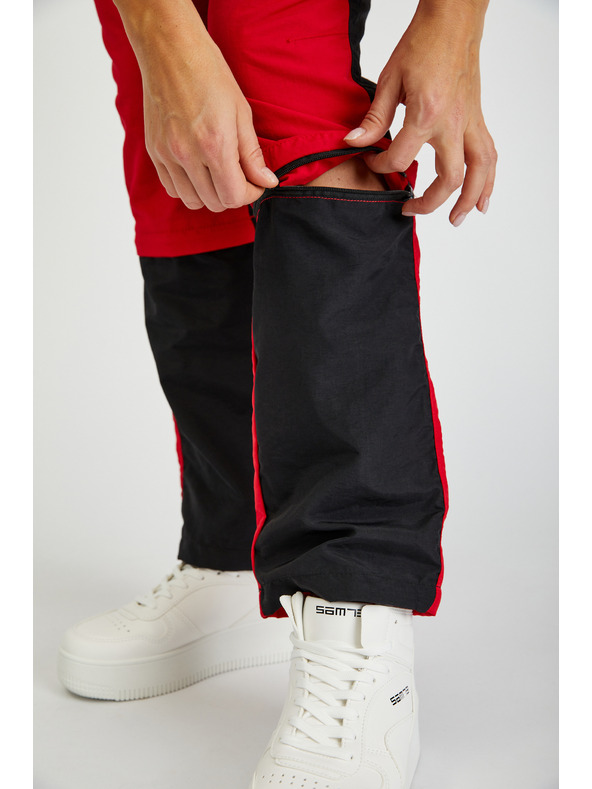 Sam 73 Μαύρο και κόκκινο γυναικείο παντελόνι με αποσπώμενο πόδι SAM73 Aries