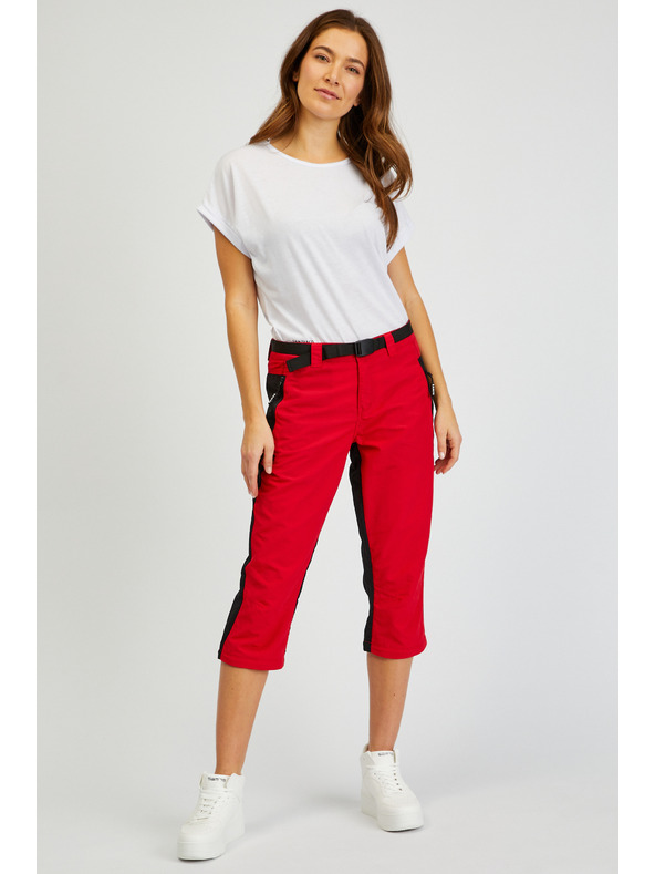 Sam 73 Μαύρο και κόκκινο γυναικείο παντελόνι με αποσπώμενο πόδι SAM73 Aries