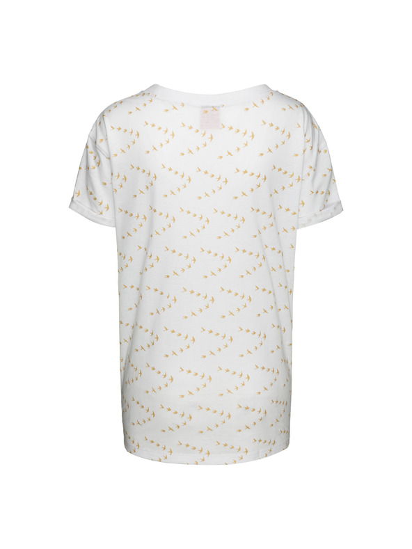 Sam 73 Λευκό γυναικείο μοτίβο χαλαρό μπλουζάκι SAM 73