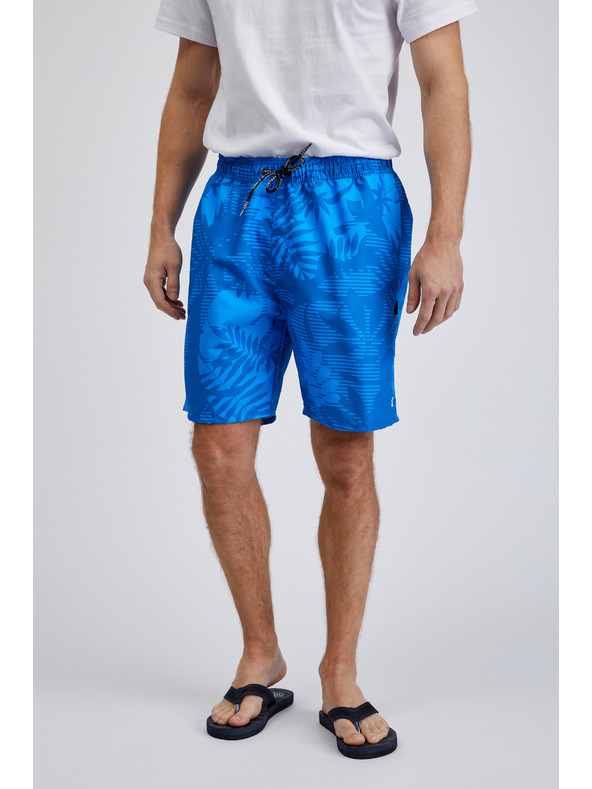 Sam 73 Μπλε ανδρικό μαγιό με σχέδια SAM73 Leo