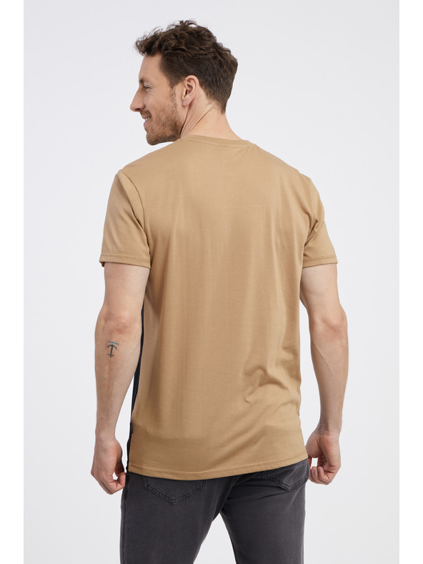 Sam 73 Μαύρο και καφέ ανδρικό μπλουζάκι SAM 73 Seamus