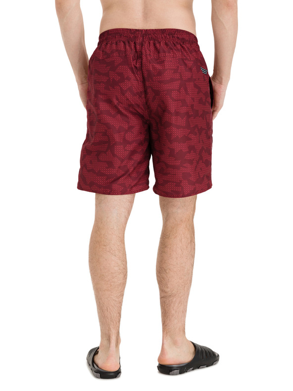 Sam 73 Ανδρικά μαγιό με μοτίβο σε μπορντό χρώμα SAM 73