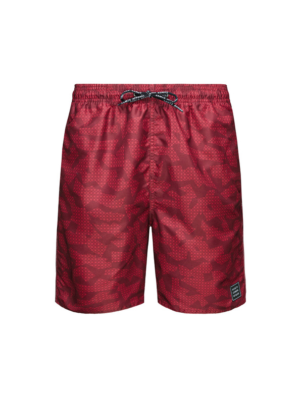 Sam 73 Ανδρικά μαγιό με μοτίβο σε μπορντό χρώμα SAM 73