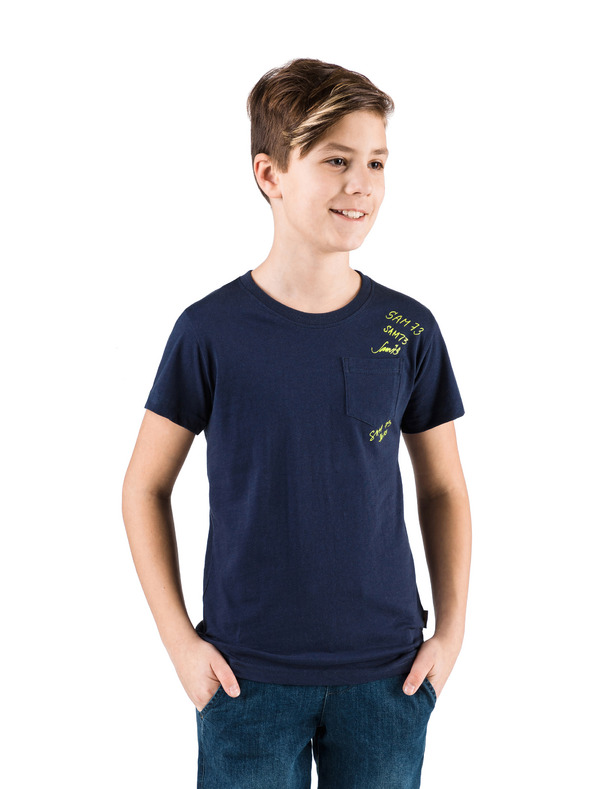 Sam 73 Μπλε σκούρο μπλουζάκι για αγόρια με τσέπη SAM 73
