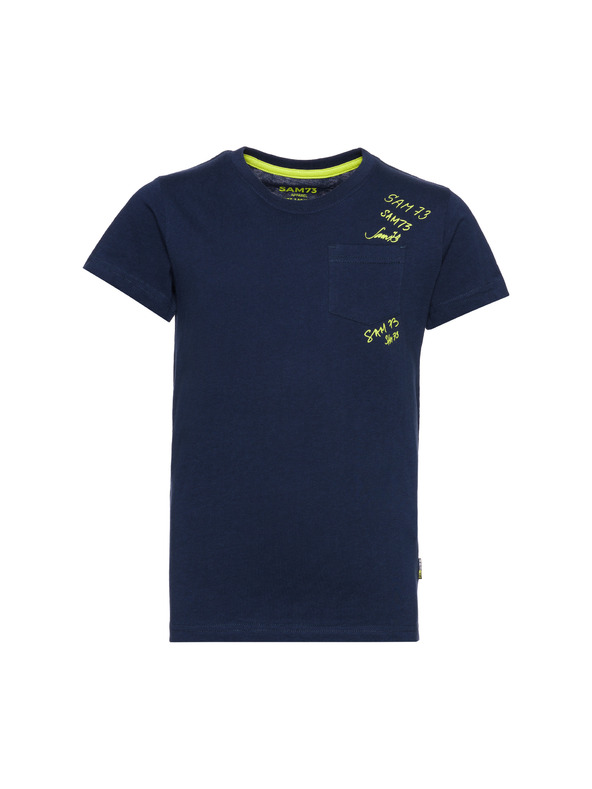 Sam 73 Μπλε σκούρο μπλουζάκι για αγόρια με τσέπη SAM 73