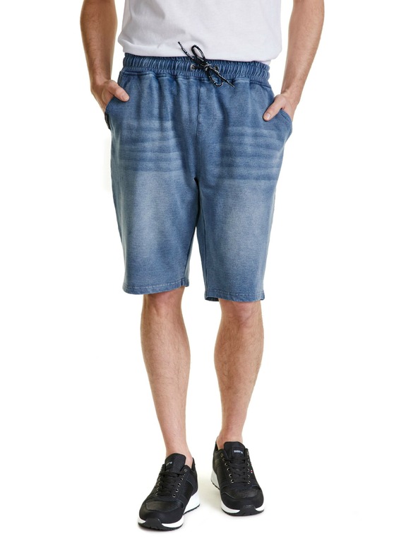 Sam 73 Μπλε ανδρικό τζιν σορτσάκι SAM 73 Gabriel