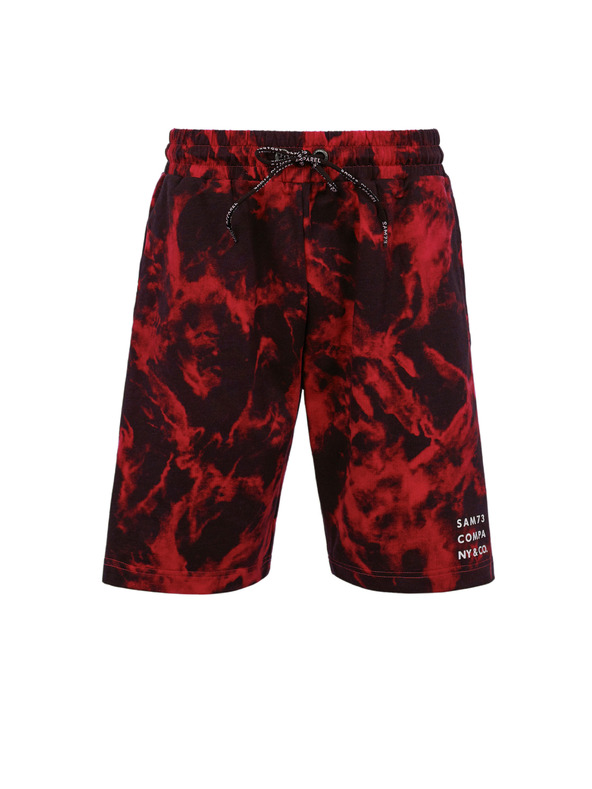 Sam 73 Κόκκινο ανδρικό σορτς με σχέδια SAM 73 Benedict
