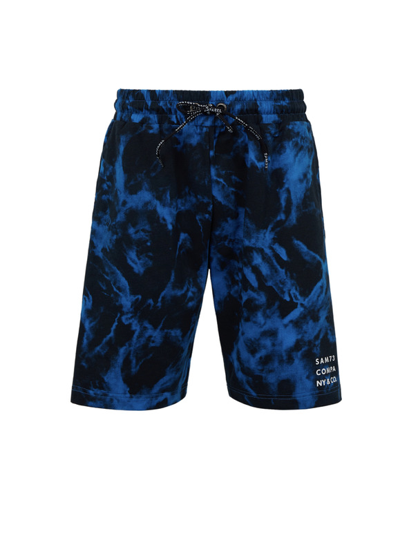 Sam 73 Μπλε ανδρικό σορτς με σχέδια SAM 73 Benedict