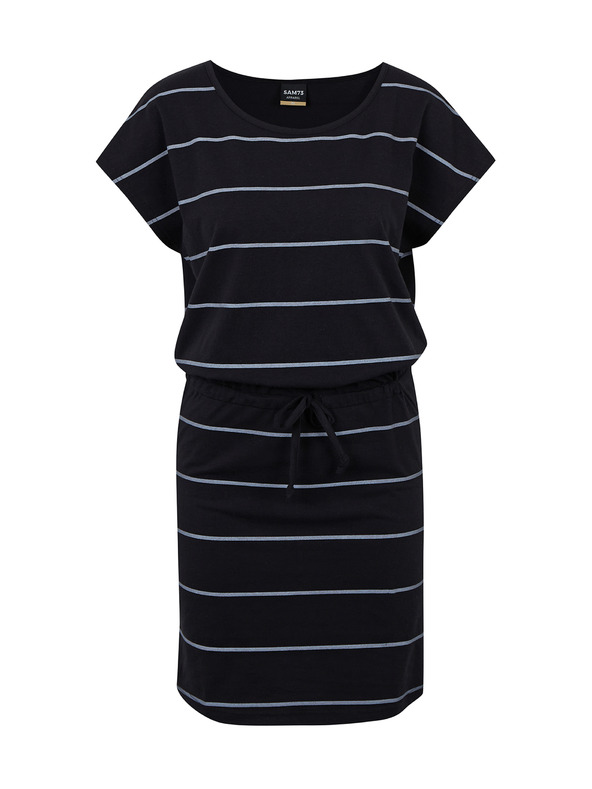 Sam 73 Μαύρο γυναικείο ριγέ φόρεμα SAM 73 Francine