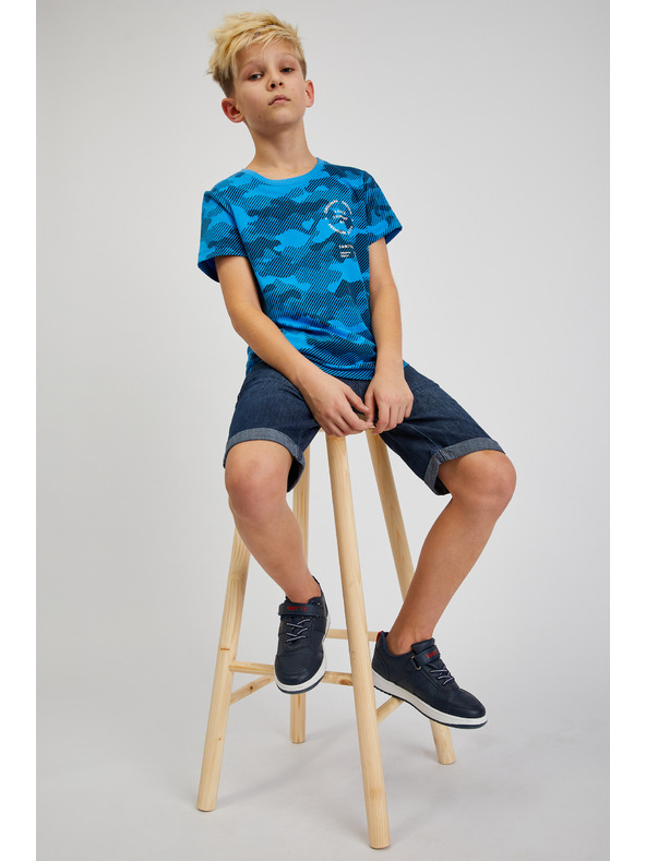 Sam 73 Μπλε ανδρικό βαμβακερό στρατιωτικό μπλουζάκι SAM73 Hydrus