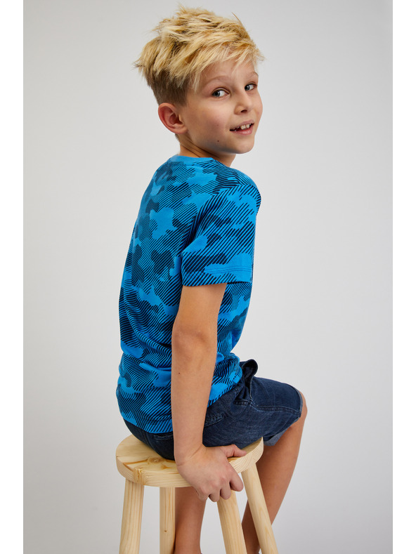 Sam 73 Μπλε ανδρικό βαμβακερό στρατιωτικό μπλουζάκι SAM73 Hydrus