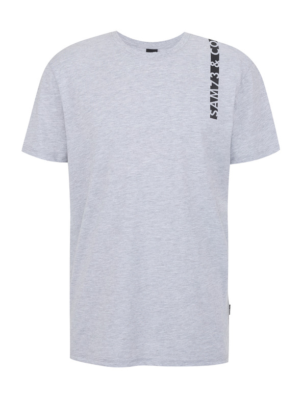 Sam 73 Ανοιχτό γκρι ανδρικό t-shirt SAM 73 Fabio