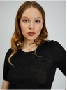 Orsay Μαύρο γυναικείο πλεκτό t-shirt ORSAY