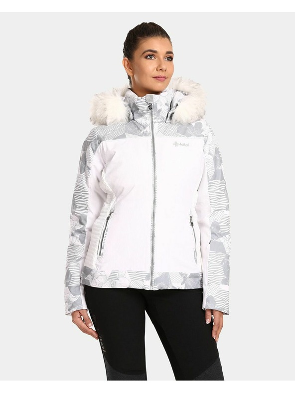 Kilpi Λευκό γυναικείο θερμαινόμενο μπουφάν σκι Kilpi Lena-W