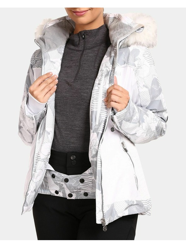 Kilpi Λευκό γυναικείο θερμαινόμενο μπουφάν σκι Kilpi Lena-W