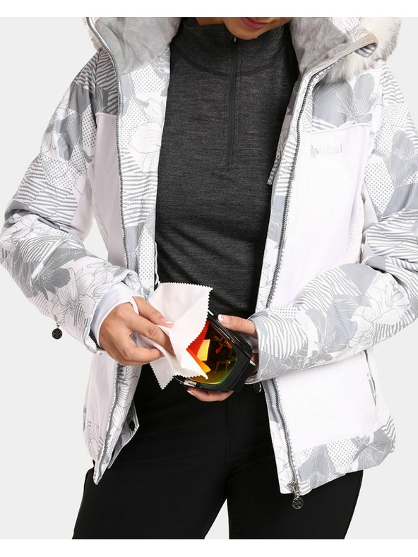 Kilpi Λευκό γυναικείο θερμαινόμενο μπουφάν σκι Kilpi Lena-W