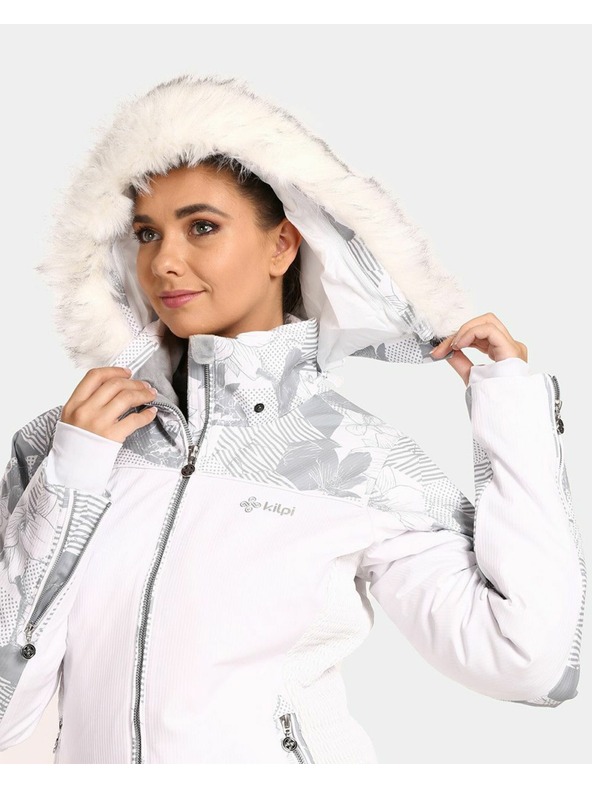 Kilpi Λευκό γυναικείο θερμαινόμενο μπουφάν σκι Kilpi Lena-W