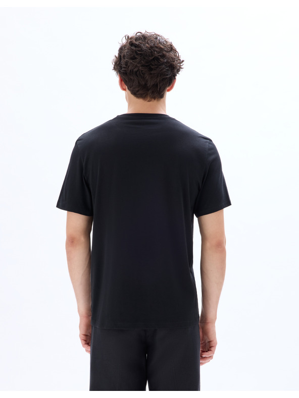 Celio Μαύρο βασικό T-shirt Celio Tebase