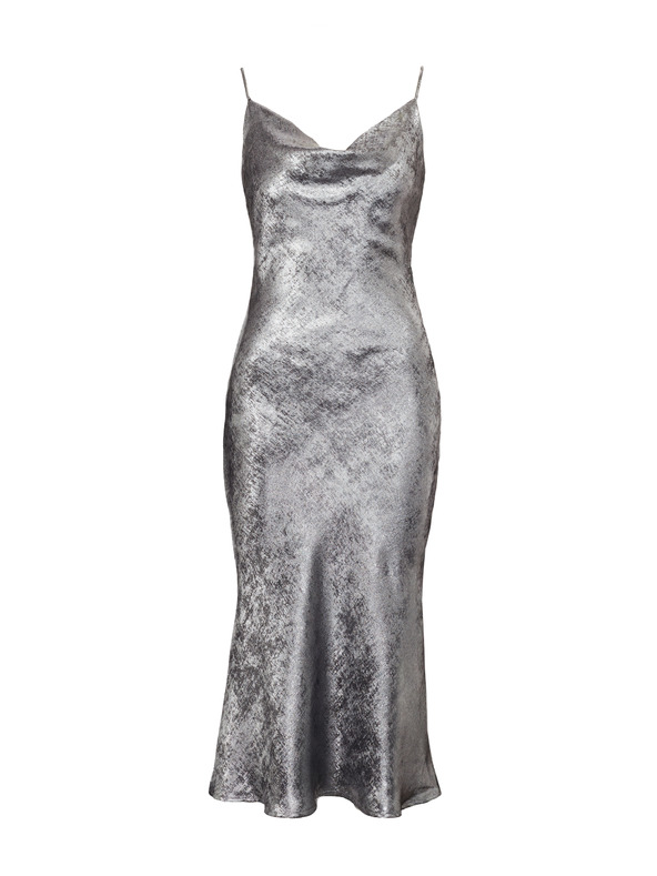 Orsay Ασημί γυναικείο φόρεμα με τιράντες ORSAY