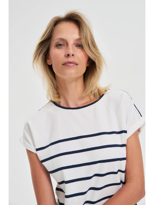 Moodo Μπλε σκούρο γυναικείο μπλουζάκι Moodo