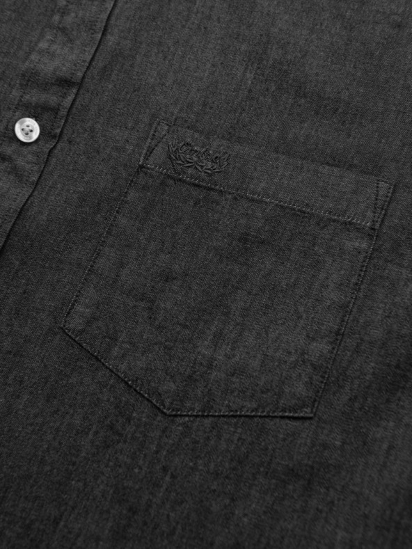 Ombre Clothing Ανδρικό τζιν πουκάμισο με κεντημένη τσέπη Ombre Clothing