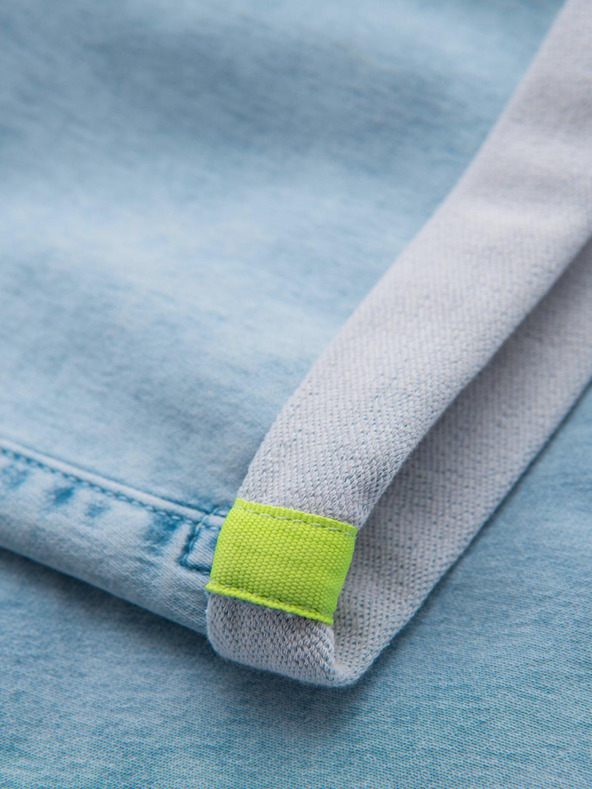 Ombre Clothing Ανδρικό κοντό τζιν σορτς με διακοσμητική ραφή - ανοιχτό μπλε