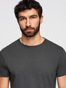 Ombre Clothing Ανδρικό κλασικό βαμβακερό t-shirt BASIC - γκρι