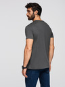 Ombre Clothing Ανδρικό κλασικό βαμβακερό t-shirt BASIC - γκρι