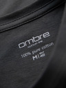 Ombre Clothing Ανδρικό κλασικό βαμβακερό t-shirt BASIC - γκρι