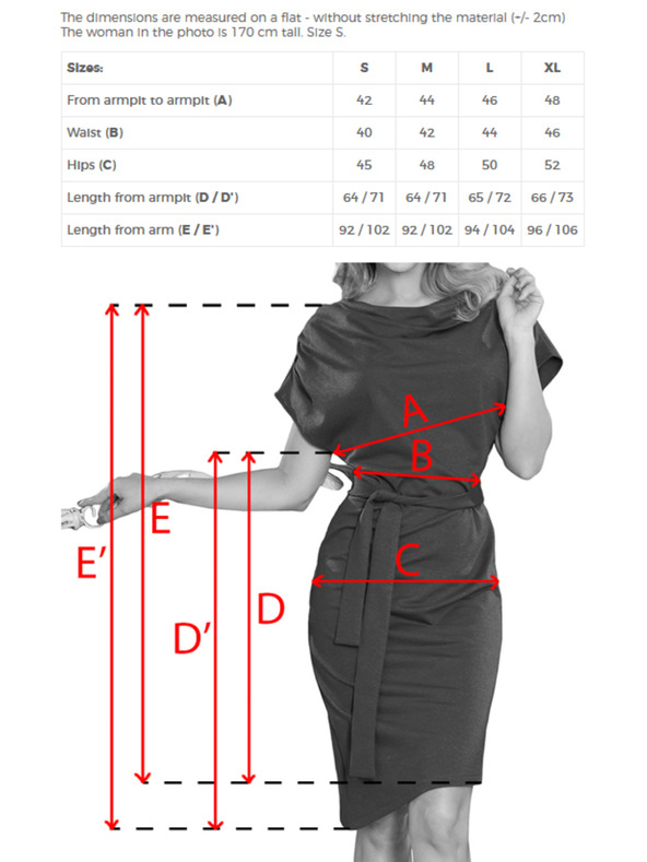 numoco Φόρεμα ROXI με ασύμμετρη φούστα και ζώνη